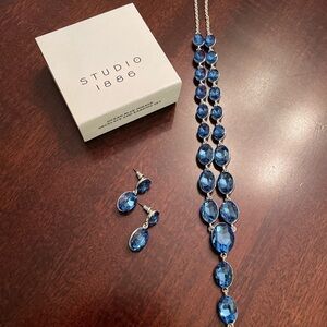 Studio 1886 Sapphire Blue Necklace Set